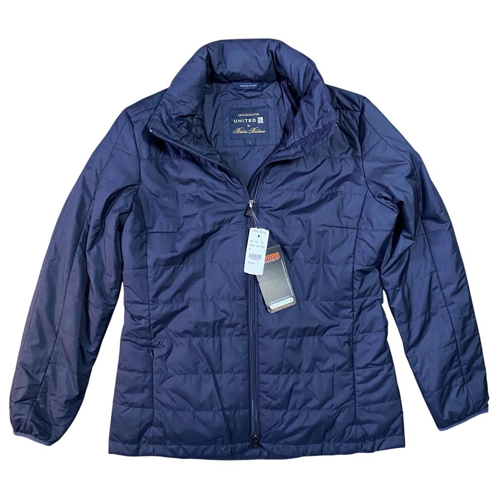 Brooks Brothers x United Airlines Thermore Insulated Puffer Jacket Sz S Blue NWT